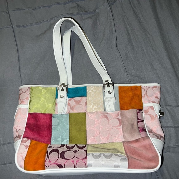 Coach pastel patch work purse - Picture 3 of 3